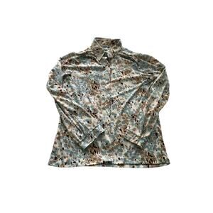Vintage Cricket Lane Blouse Fortrel Polyester Floral Long Sleeve Collared Blouse